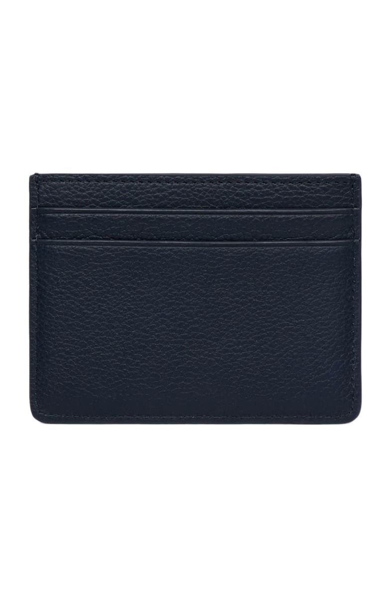SANDRO Grained leather card holder, Alternate, color, Navy Blue
