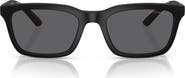 Emporio Armani 55mm Polarized Rectangular Sunglasses