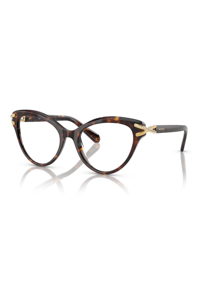 55mm Cat Eye Optical Glasses, Alternate, color, HAVANA