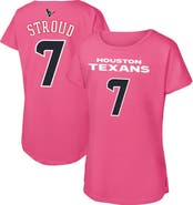 Outerstuff Girls Youth Outerstuff C.J. Stroud Pink Houston Texans Player Name & Number T-Shirt