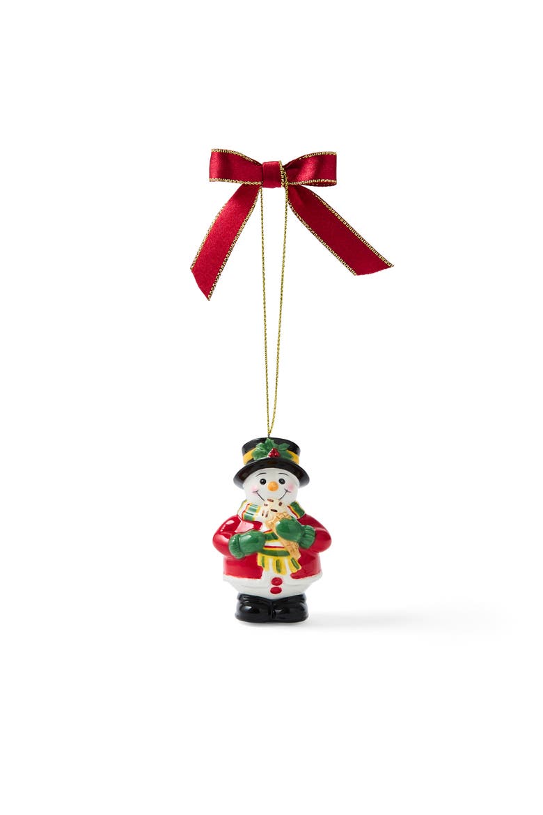 Christmas Tree Snowman Eating Ice Cream Ornament, Main, color, Multi