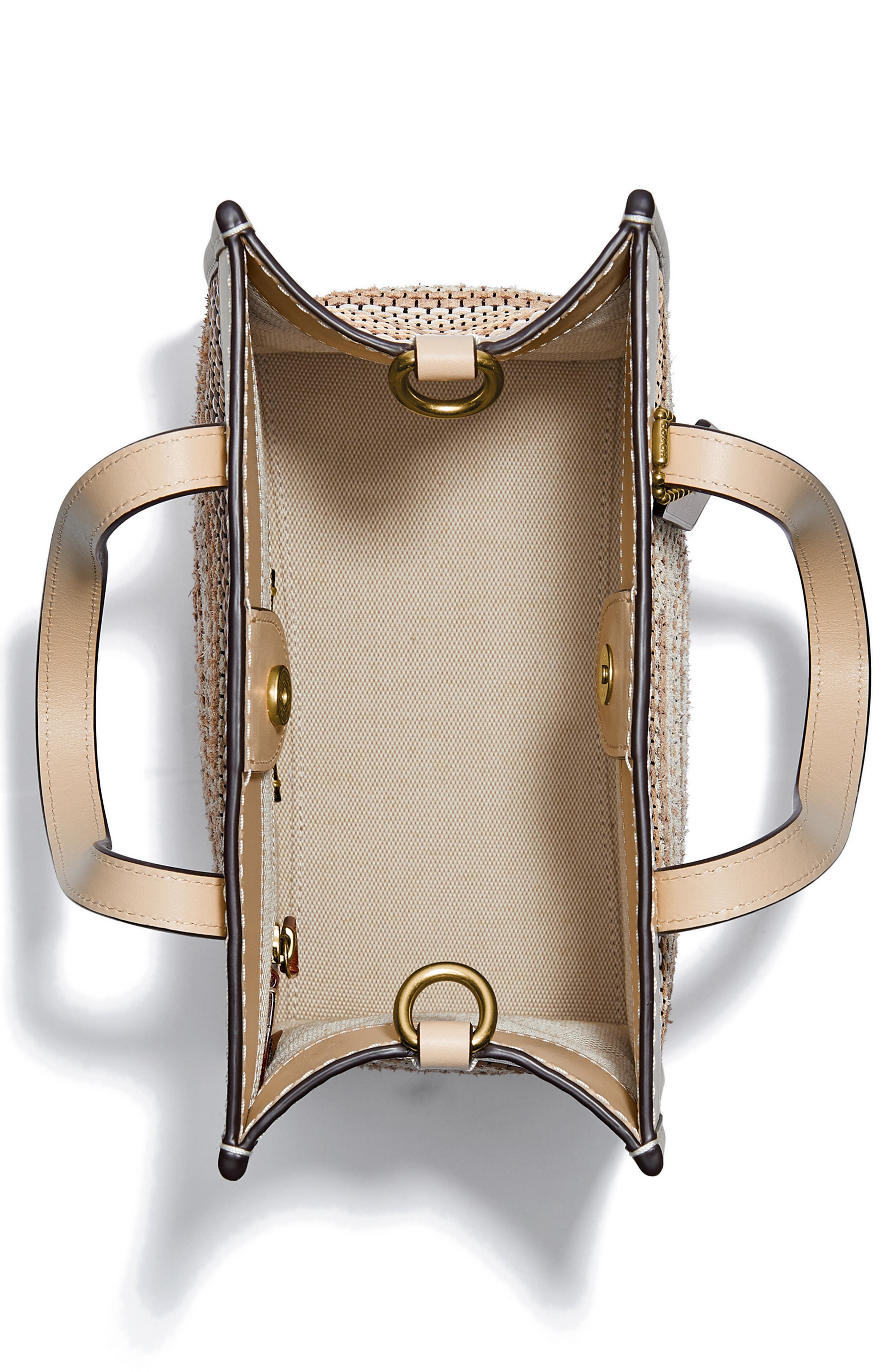 COACH Field Upcycled Woven Leather Tote, Alternate, color, 