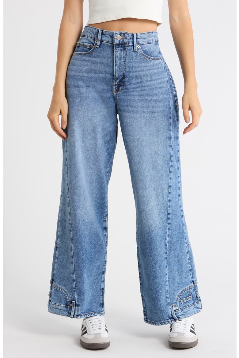 Reworked Wide Leg Jeans, Main, color, INDIGO1083