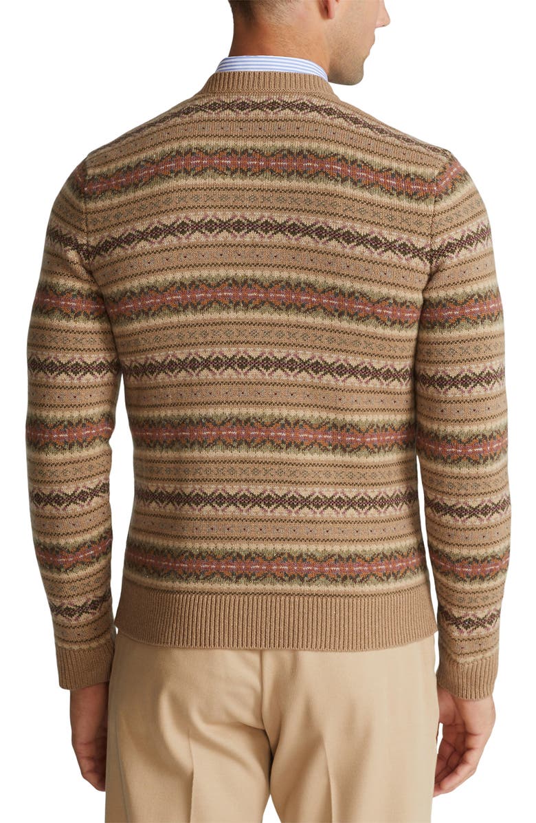 Ralph Lauren Purple Label Fair Isle Jacquard Cashmere & Wool Sweater, Alternate, color,