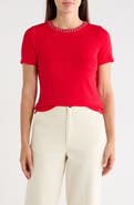 CYRUS Embellished Neck Crew T-Shirt