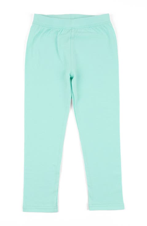 Girls Cotton Leggings, Solid Colors