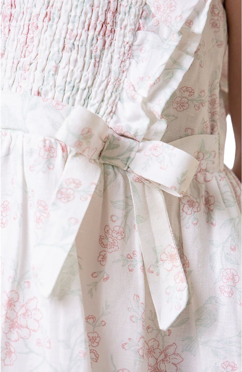 Hope & Henry Girls' Flutter Sleeve Smocked Flower Girl Dress, Toddler, Alternate, color,