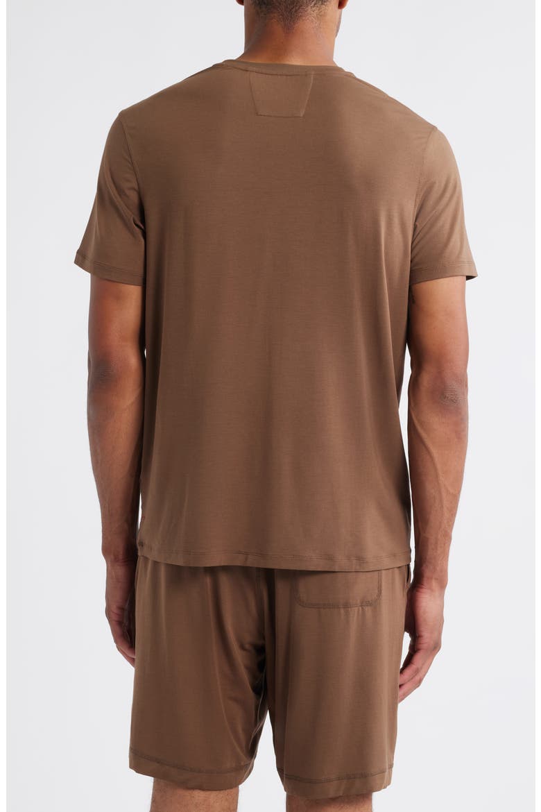Stretch Modal & Silk Blend Pajama T-Shirt, Alternate, color, CHESTNUT