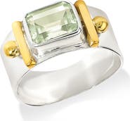 YS GEMS Baguette Cut Gemstone Ring