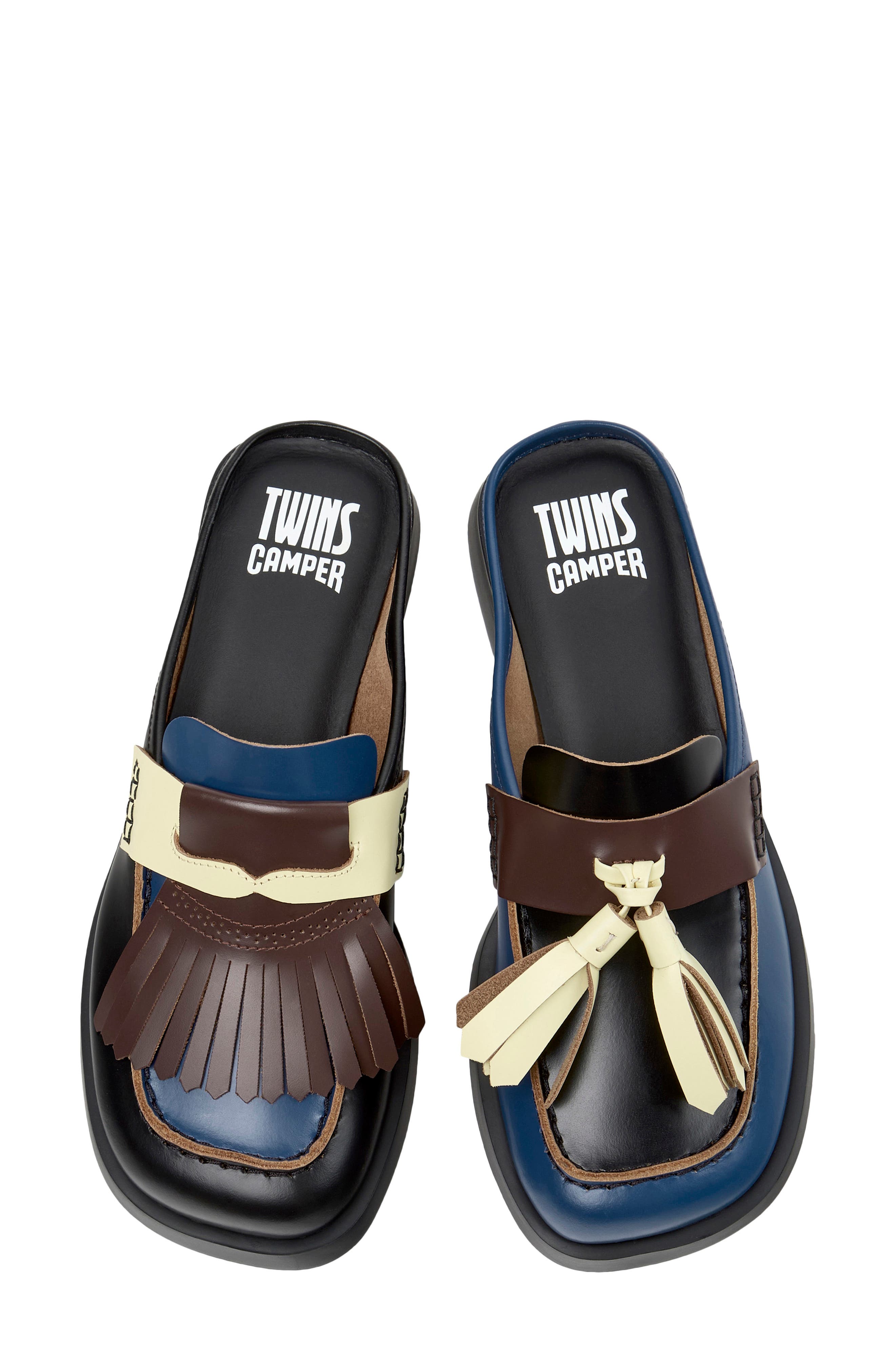 Donna Twins Mismatch Mule, Alternate, color, BLUE MULTI