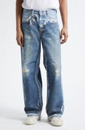 Acne Studios 1981 Trompe l'Oeil Wide Leg Jeans