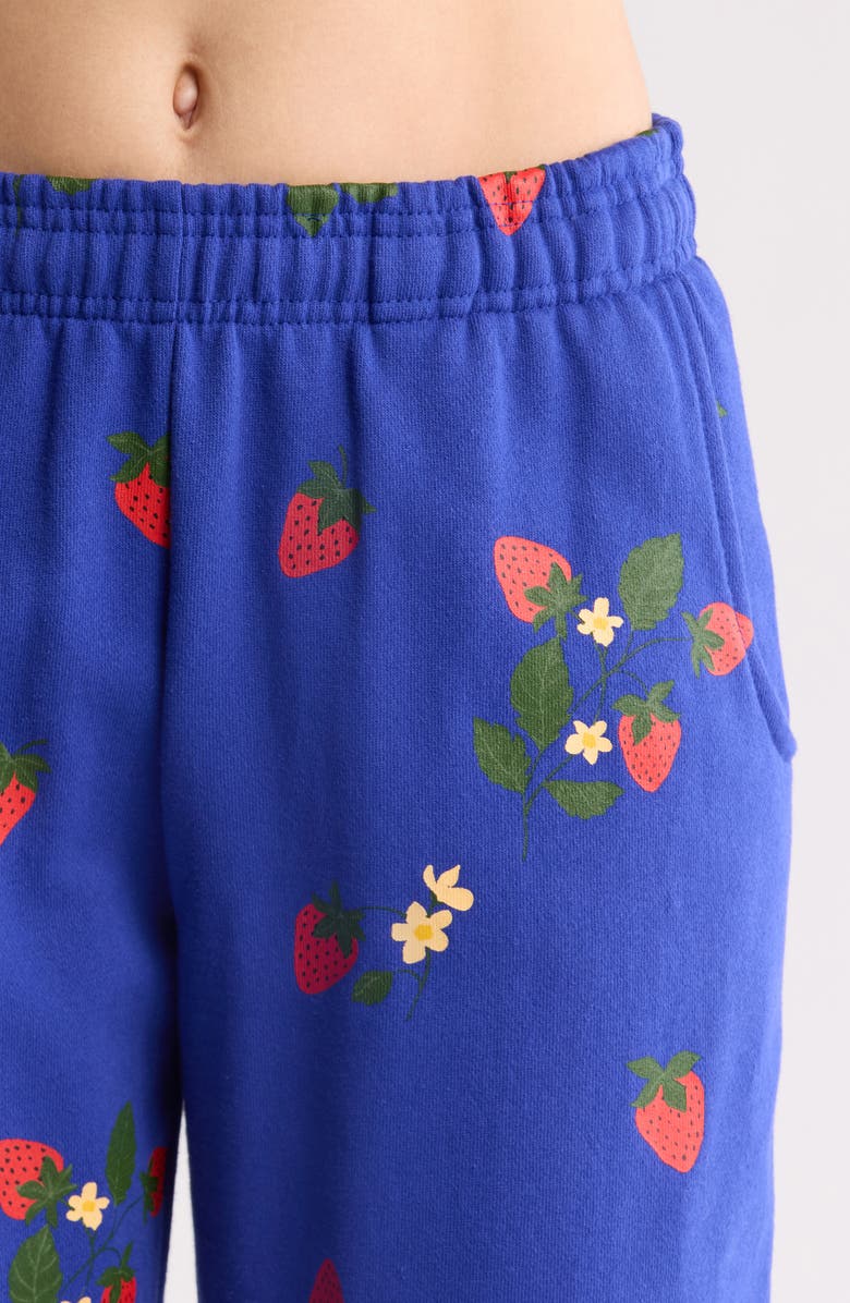 Melody Ehsani Strawberry Print Cotton Sweatpants, Alternate, color, 