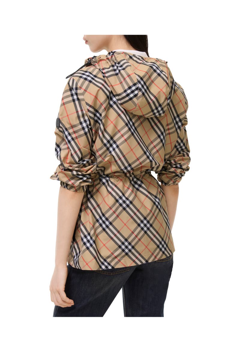 Check Whitstable Hooded Jacket, Alternate, color, Sand beige