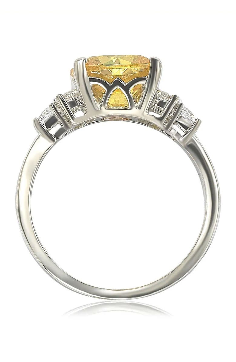 SUZY LEVIAN Sterling Silver Yellow Cubic Zirconia Engagement Ring, Alternate, color, Yellow