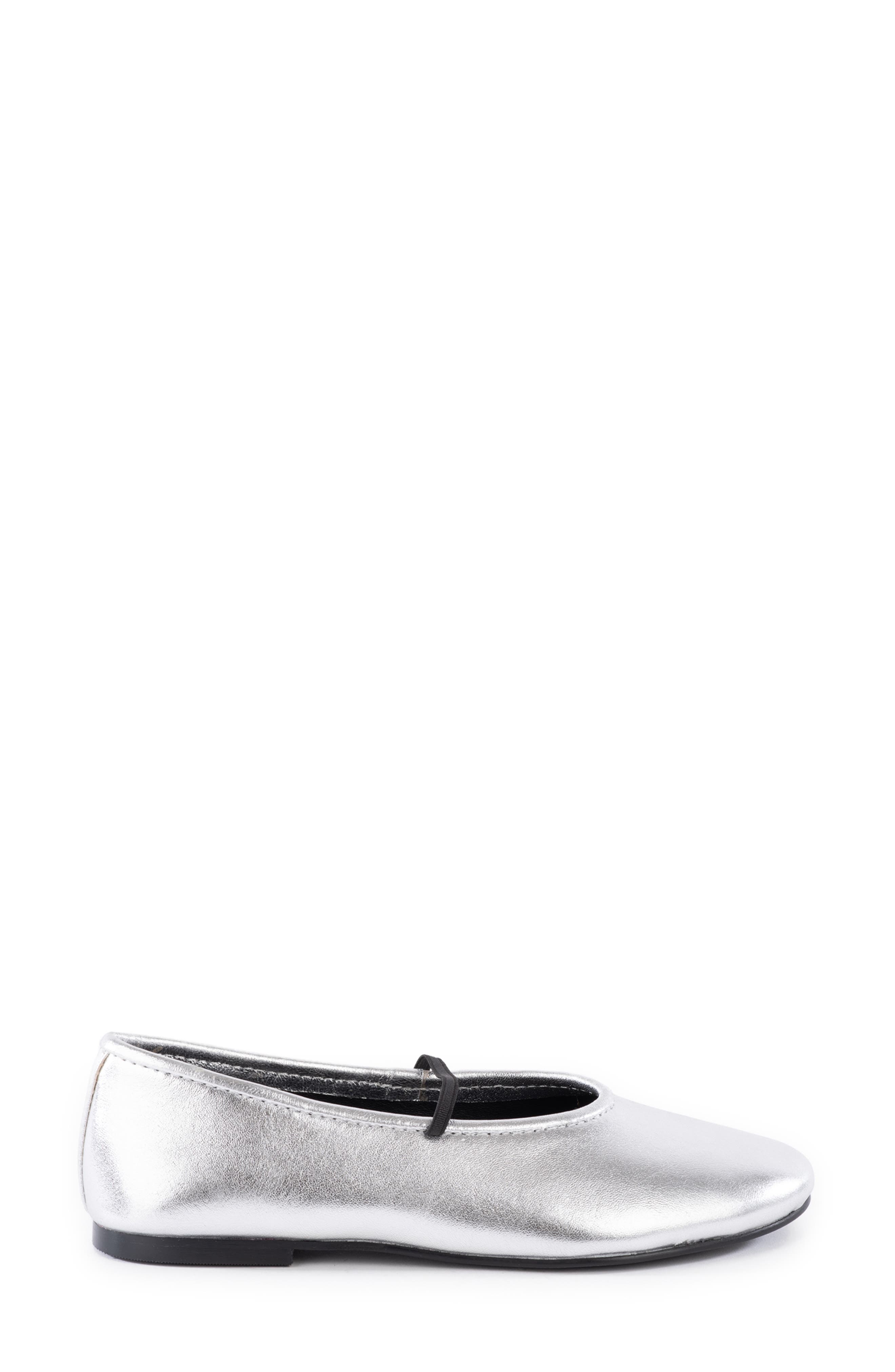 Seychelles Neon Moon Metallic Mary Jane Flat, Alternate, color, Silver