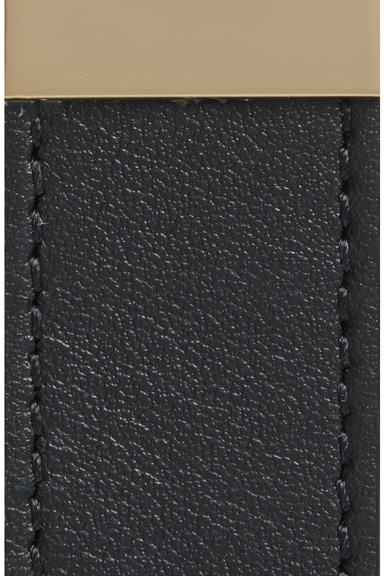 The Linking Leather Belt, Alternate, color, BLACK