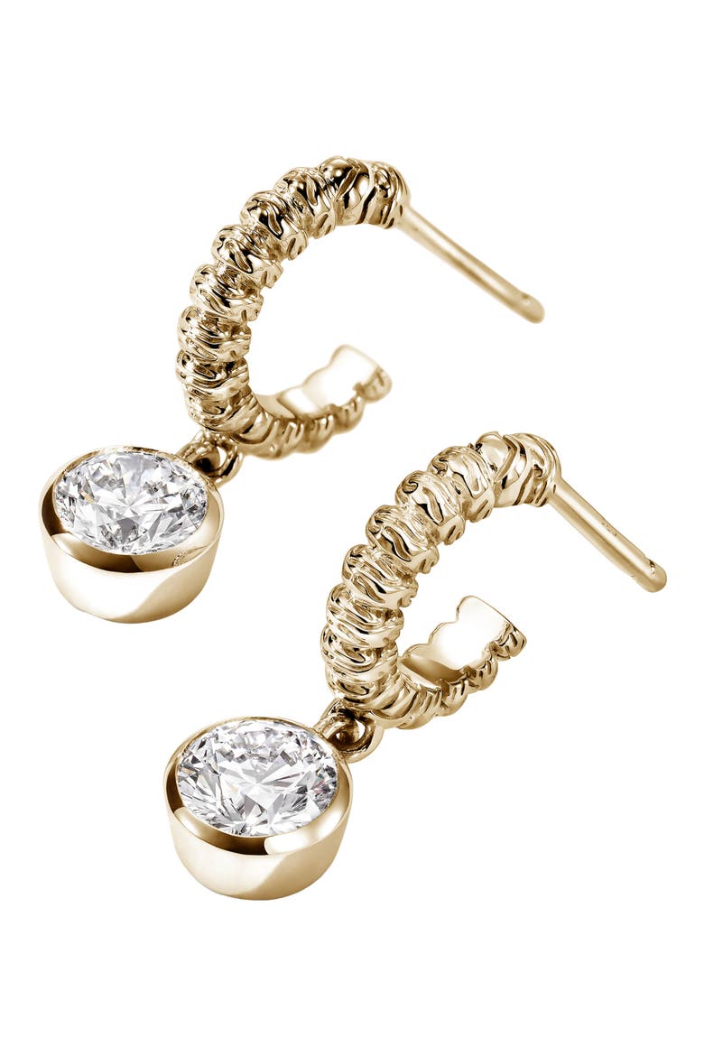 JH Lovestruck 14k Gold Lab Grown Diamond Hoop Earrings, Alternate, color, GOLD