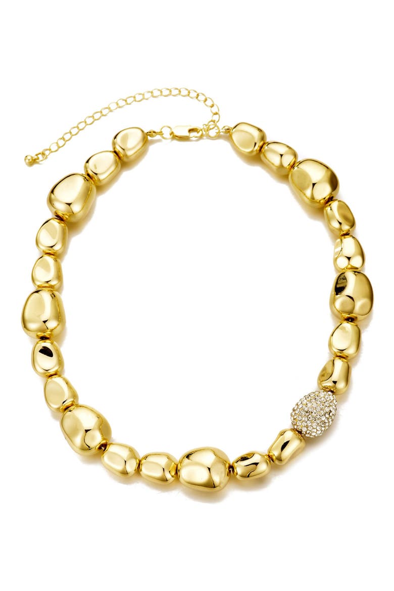 Pebbled Chain Necklace, Main, color, GOLD