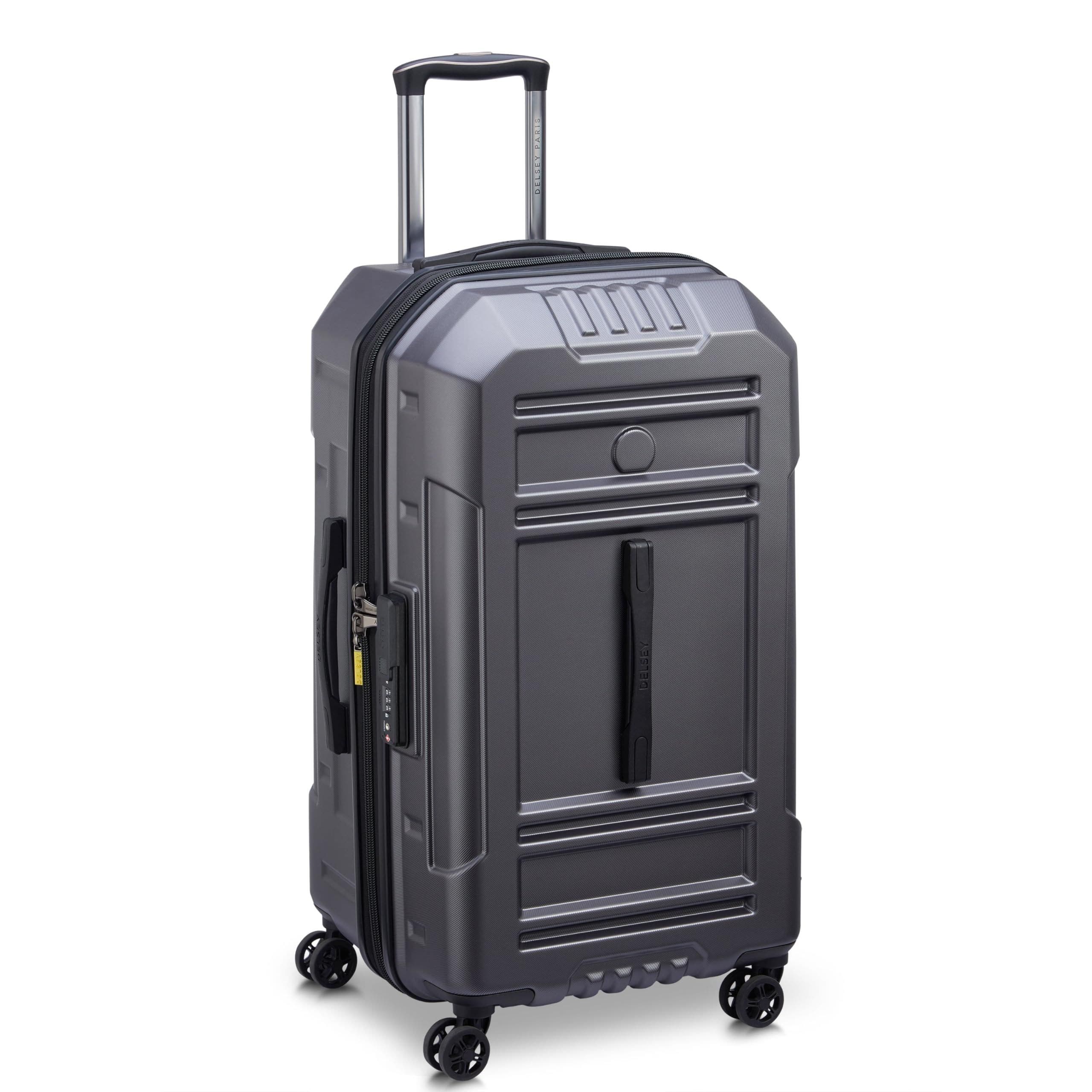 Delsey Paris Rempart Checked Medium Hardside Expandable Luggage Trunk with Spinner Wheels, Main, color, 