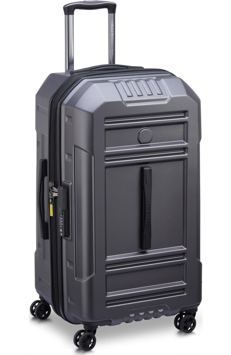 Delsey Paris Rempart Checked Medium Hardside Expandable Luggage Trunk with Spinner Wheels, Main, color,