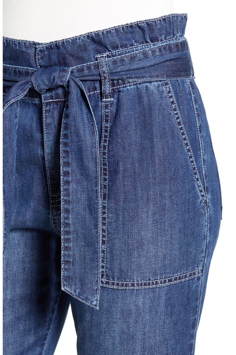 Paperbag Waist Jeans, Alternate, color, MEDIUM ANTIQUE WASH