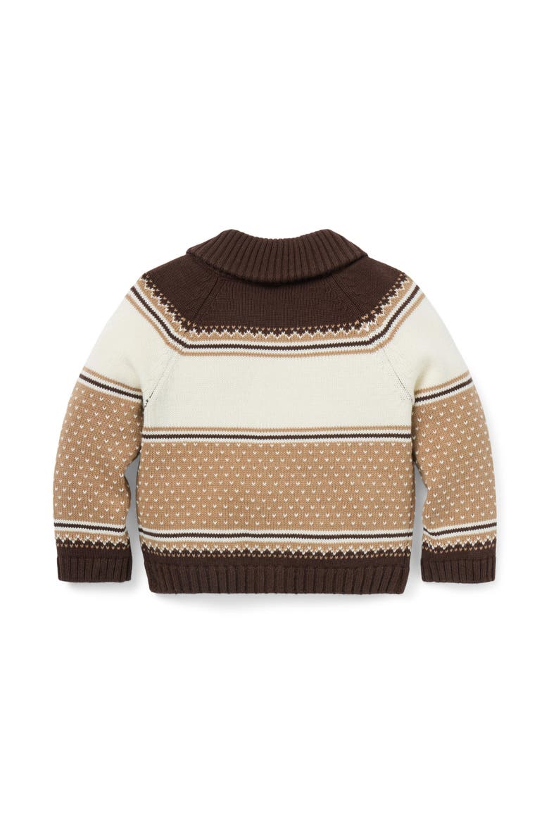 The Little Equestrian Baby Cardigan, Alternate, color, Brown