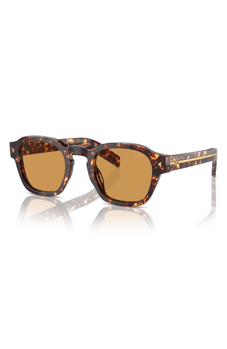 Prada 53mm Phantos Sunglasses, Alternate, color, Brown