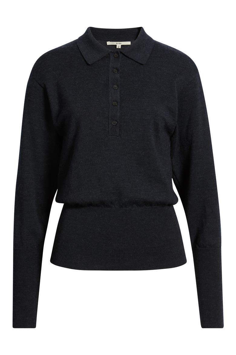 November Merino Wool Knit Polo, Alternate, color, NAVY