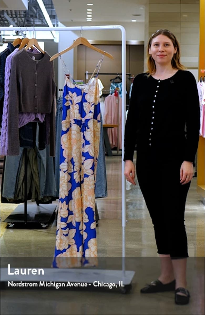 Blue Bouquet Arielle Cover-Up Jumpsuit, sales video thumbnail