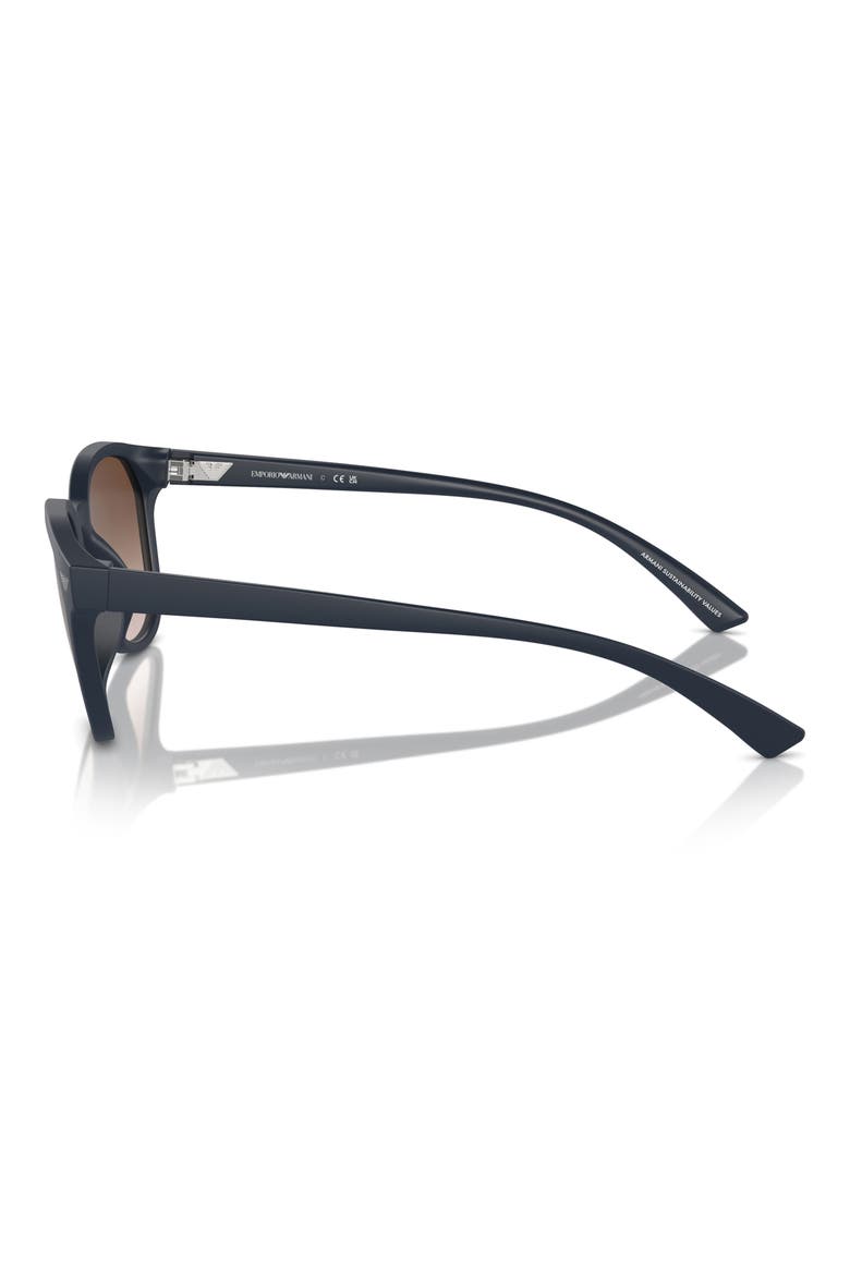 53mm Phantos Sunglasses, Alternate, color, MATTE BLUE / GRADIENT BROWN