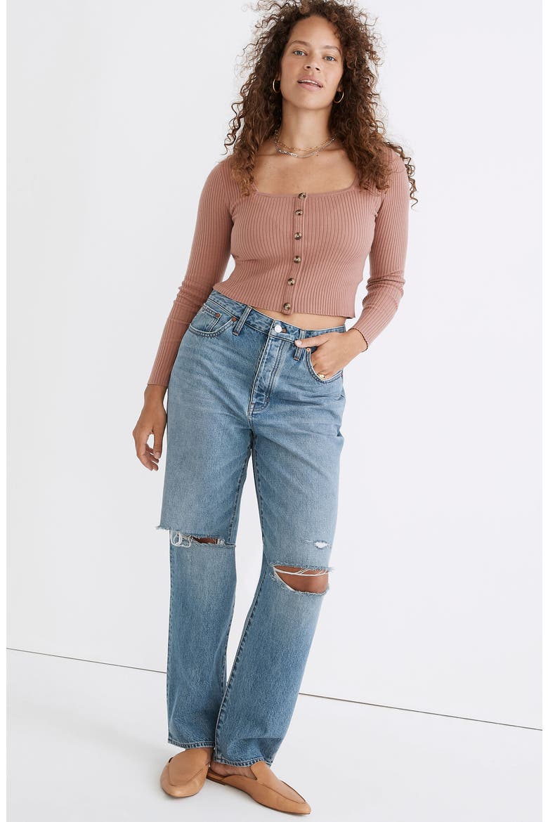 The Dadjean Destroyed Edition Jeans, Alternate, color, DUSTIN WASH