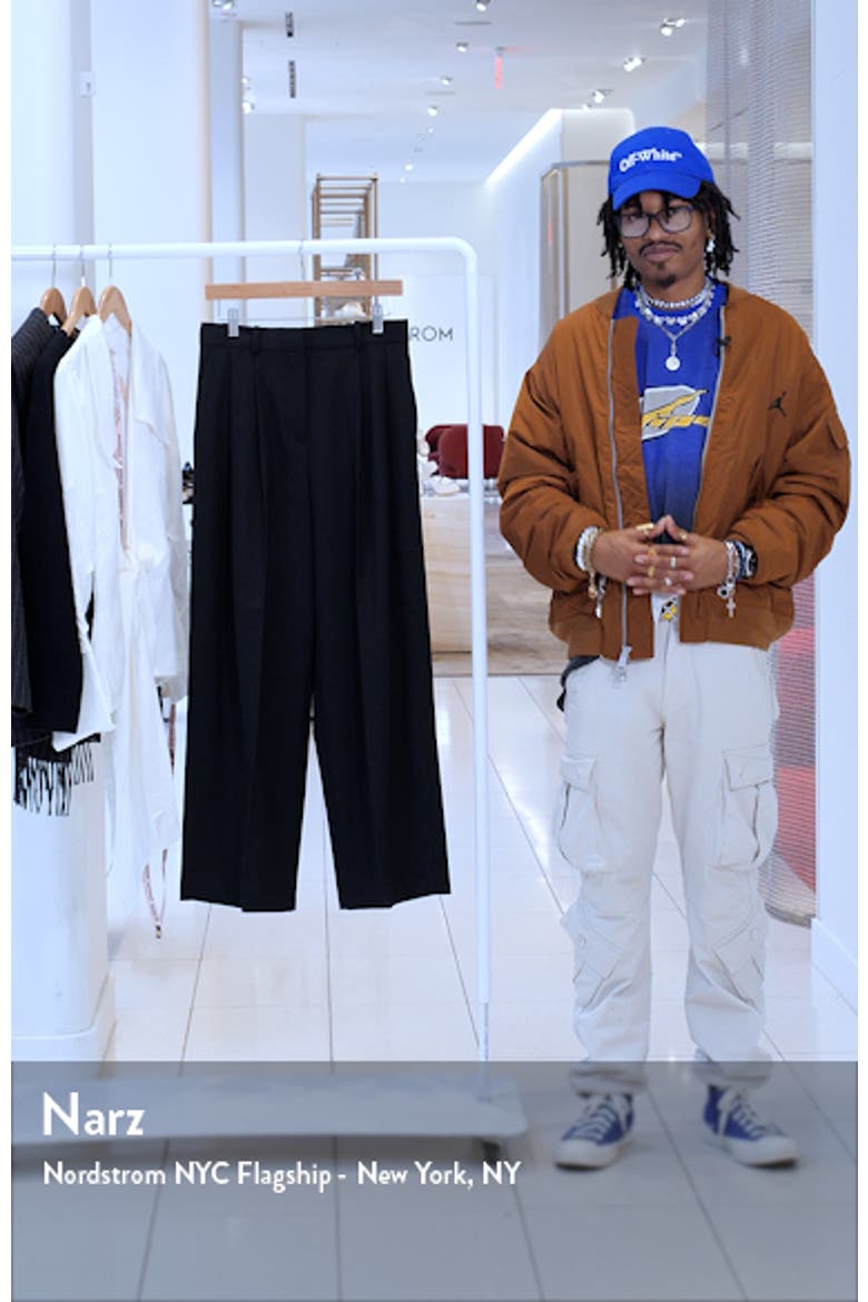 Pleat Front Twill Wide Leg Pant video