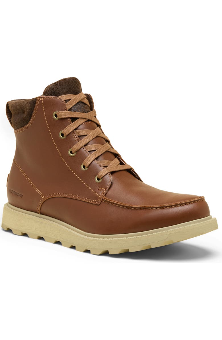SOREL Madson II Moc Toe Waterproof Boot, Main, color, Velvet Tan/ Tobacco