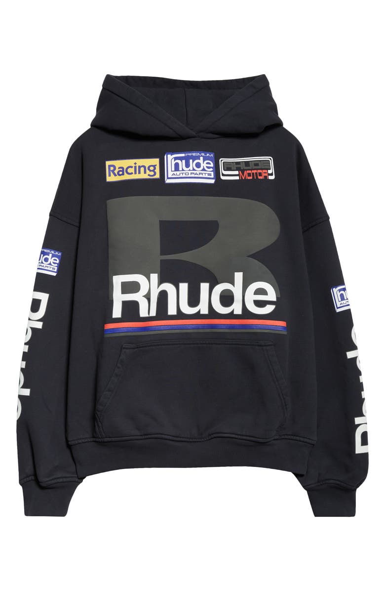 Rhude Petrol Patch Graphic Hoodie, Alternate, color, 