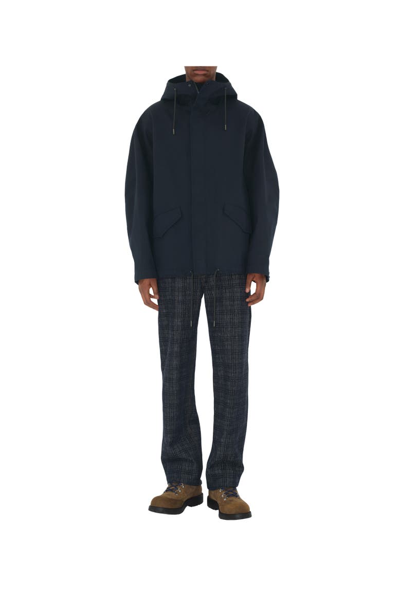 Burberry Short Bonded Gabardine Parka, Alternate, color,