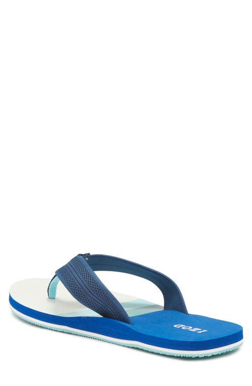 Izod Stripe Print Flip Flop Sandal In Navy/navy