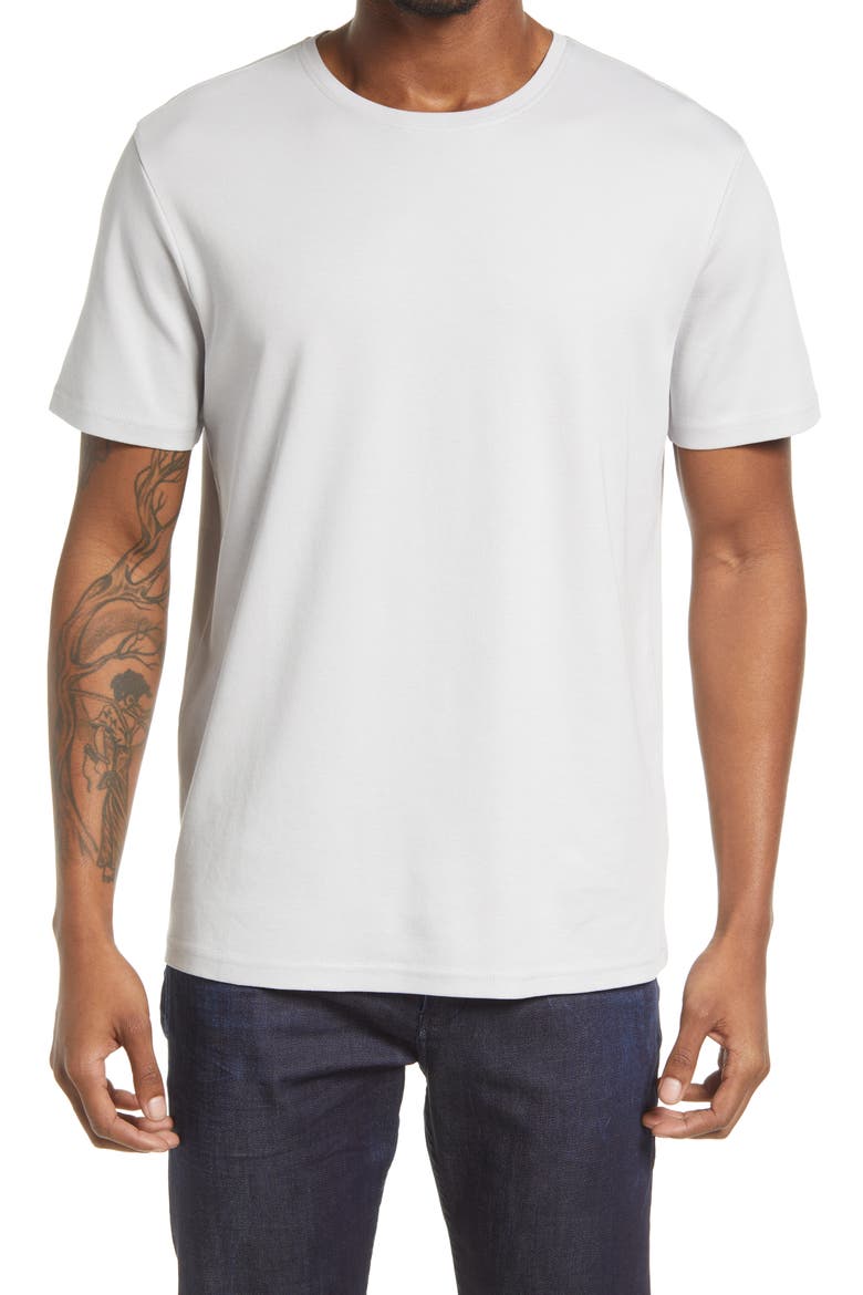 Cotton Interlock T-Shirt, Main, color, GREY TORNADO