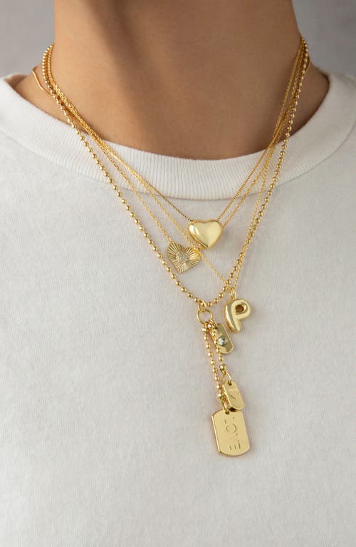 Marlyn Schiff Pavé Etched Heart Pendant Necklace