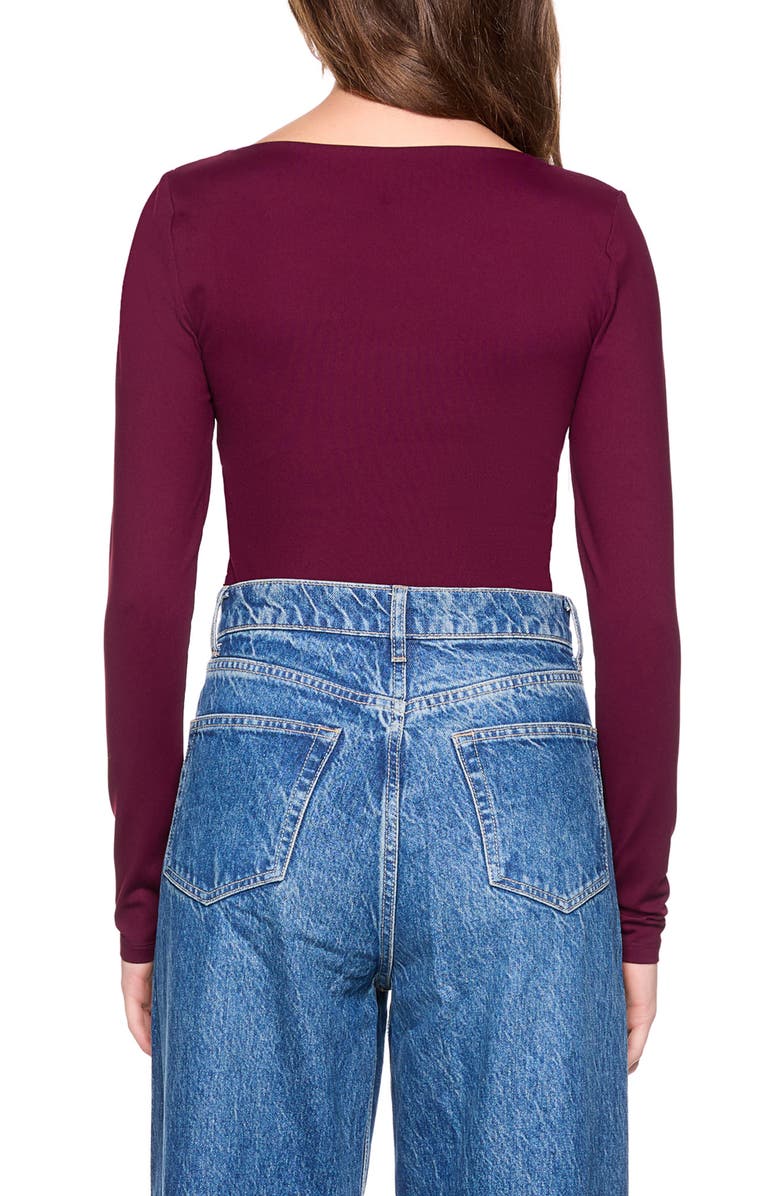 Susana Monaco Square Neck Top, Alternate, color, Port