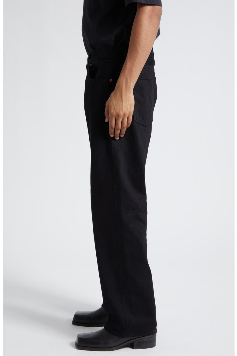 Third Cut Straight Leg Jeans, Alternate, color, BLACK SELVEDGE