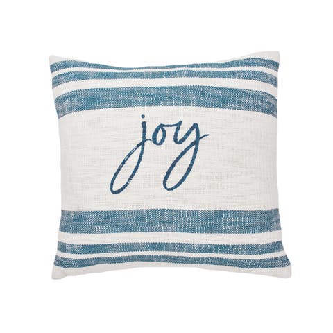 Morgan Christmas Holiday Striped Decorative Euro Pillow Collection