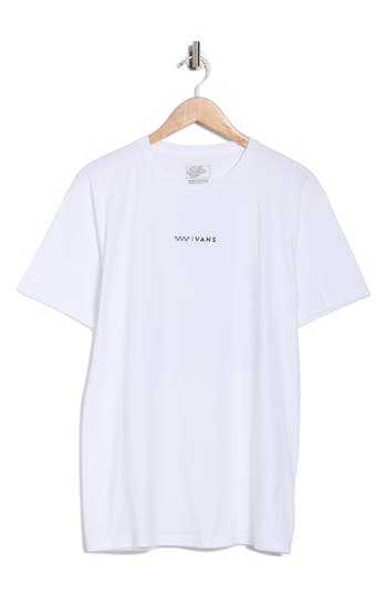 Vans Check Logo Cotton Graphic T-shirt In White