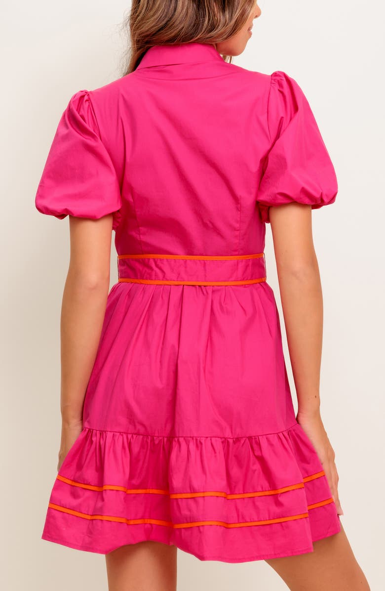 FLYING TOMATO Solid Mini Shirtdress, Alternate, color,