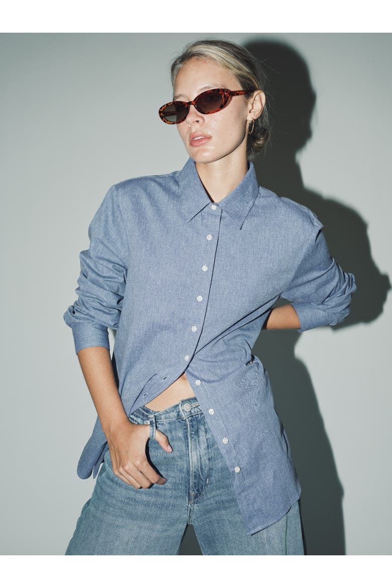 The Washed Linen Shirt, Alternate, color, Chambray Linen