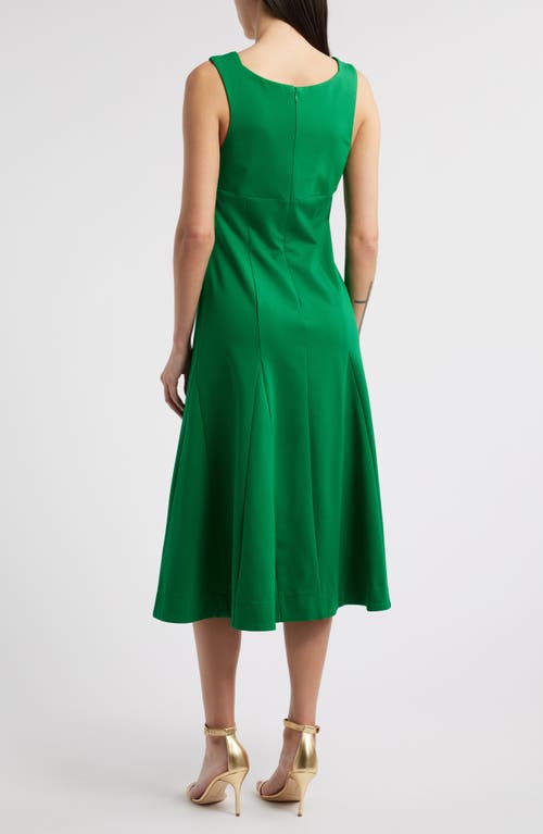 Du Paradis Rose Sleeveless Fit & Flare Midi Dress In Kelly Green