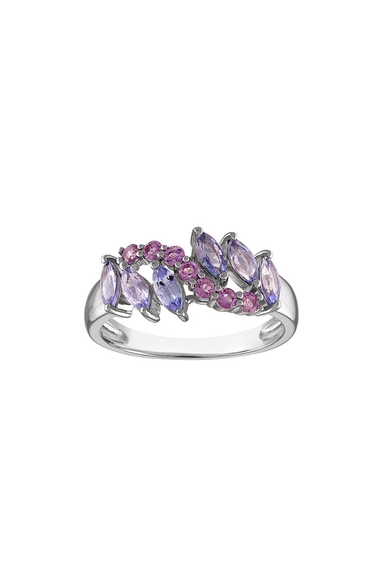 FZN Sterling Silver Amethyst & Tanzanite Statement Ring, Main, color, Silver/ Tanzanite/ Amethyst