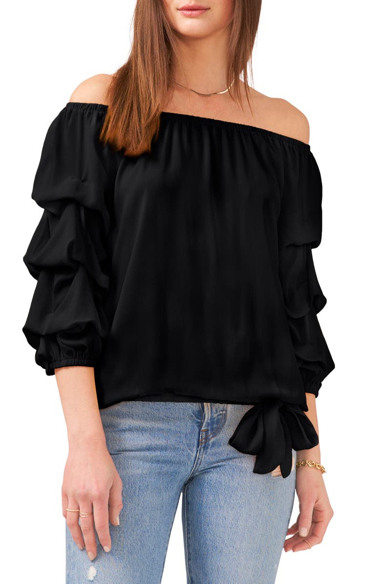 Vince Camuto Off the Shoulder Georgette Blouse, Main, color, 
