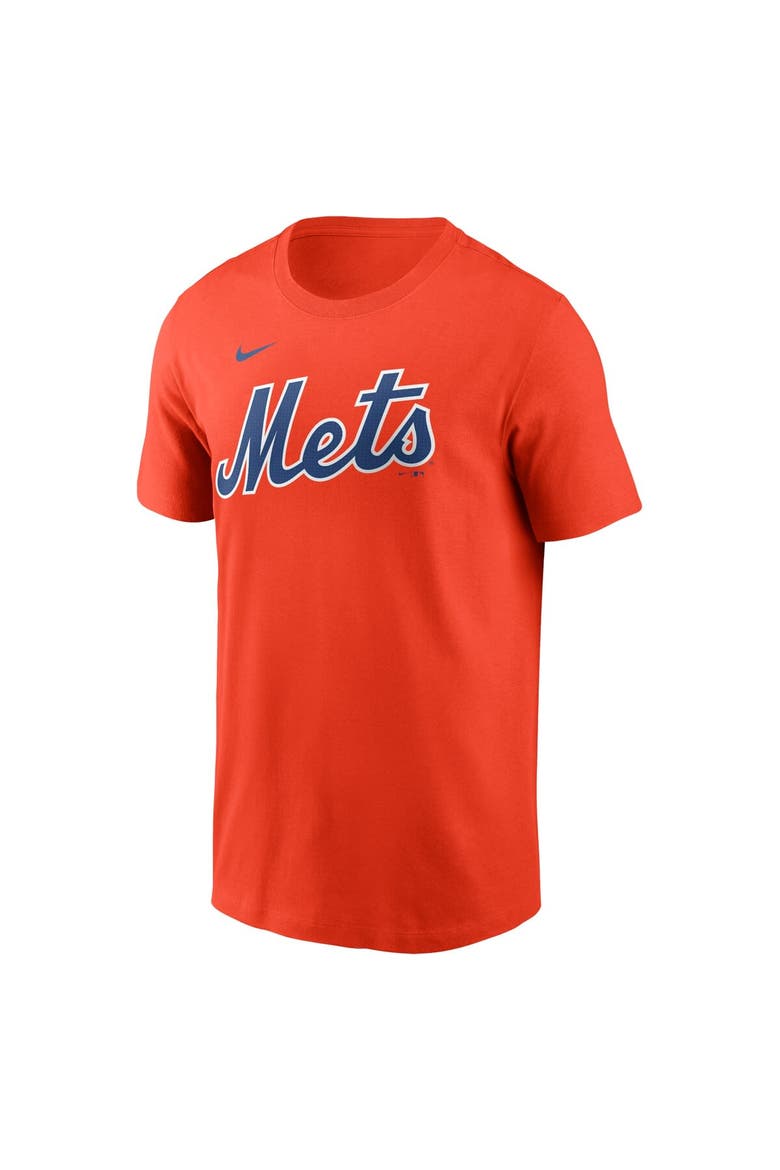 Men's Nike Francisco Lindor Orange New York Mets Fuse Name & Number T-Shirt, Alternate, color, Orange
