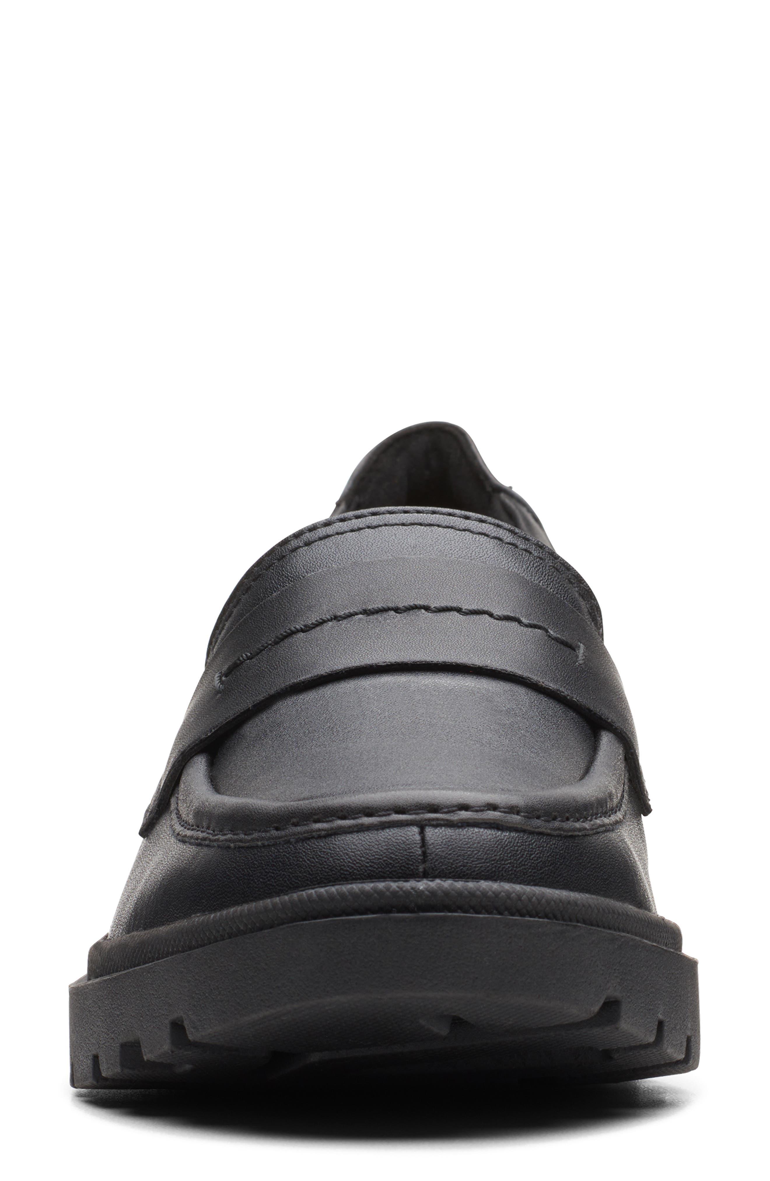 Calla Ease Lug Sole Loafer, Alternate, color, BLACK LEATHER