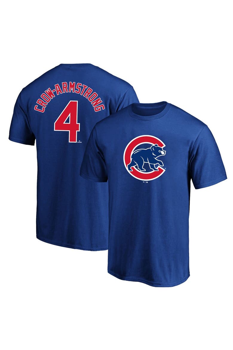 Men's Fanatics Pete Crow-Armstrong Royal Chicago Cubs Big & Tall Name & Number T-Shirt, Main, color, Royal